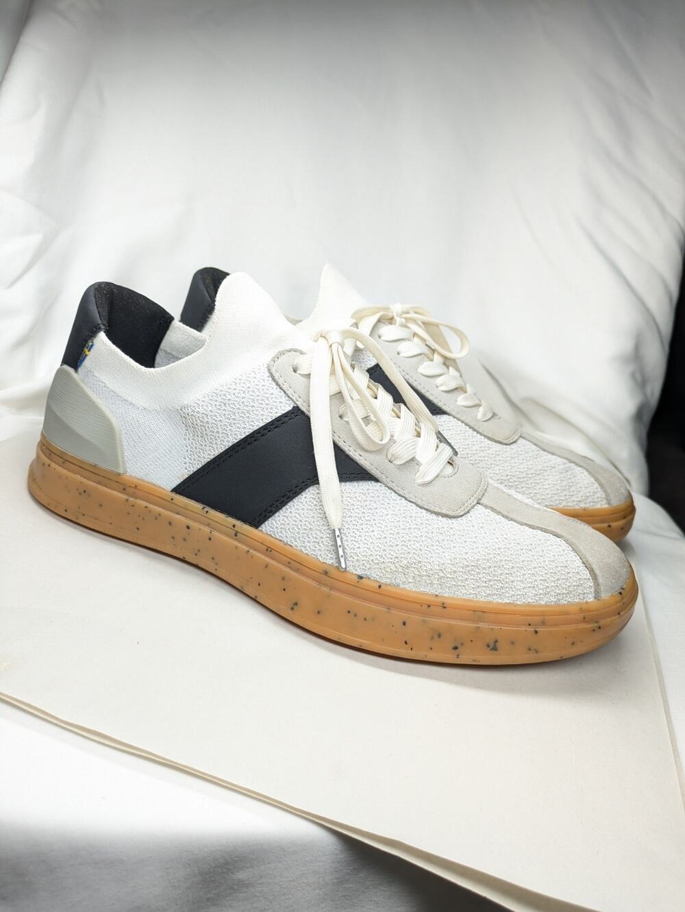 Volvo x Casca Kör Knit Sneaker Mens 10/ Womens 12 White Black Sustainable Made